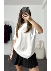 Pony Premium Oversize Tshirt - Beyaz