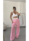 Puantiyeli Salaş Eşofman - Pembe