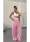 Puantiyeli Salaş Eşofman - Pembe