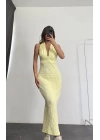 Pure Bürümcük Elbise - Sarı