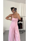 Rachel Agraflı Takım - Pembe