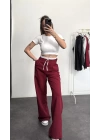 Rave Bel Detay Pantolon - Bordo