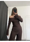 Rebeca Asimetrik Takım - Kahve