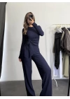 Regina Asimetrik Büzgülü Takım - Bordo