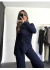Regina Asimetrik Büzgülü Takım - Bordo