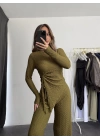 Regina Asimetrik Büzgülü Takım - Haki