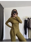 Regina Asimetrik Büzgülü Takım - Haki