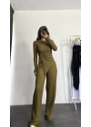 Regina Asimetrik Büzgülü Takım - Haki