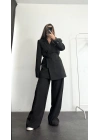 Renny Bağlamalı Blazer Takım - Siyah