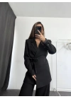 Renny Bağlamalı Blazer Takım - Siyah