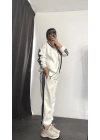 Riley Lastikli Eşofman Takım - Beyaz