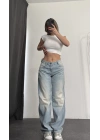 Riva Baggy Jean - Yıkamalı Kot