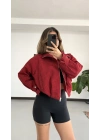 Rosella Ekose Bomber Ceket - Kırmızı