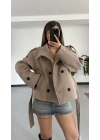 Rosita Dik Yaka Kaşe Kaban - Bej