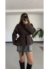 Rosita Dik Yaka Kaşe Kaban - Kahve