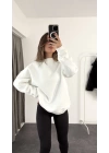 Rubi Bisiklet Yaka Sweatshirt - Beyaz