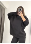 Rubi Bisiklet Yaka Sweatshirt - Siyah