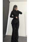 Sabrina Asimetrik Takım - Siyah