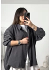 Sadia Dökümlü Gömlek - Antrasit