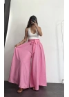 Salaş Keten Pantolon - Pembe