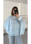 Sally Transparan Bluz - Bebe Mavi
