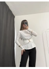 Sandra Toka Detay Bluz - Beyaz