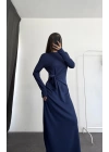 Sanja Bağlamalı Elbise - Lacivert