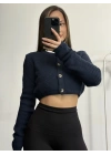 Sheela Crop Hırka - Lacivert