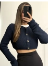Sheela Crop Hırka - Lacivert