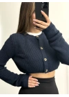 Sheela Crop Hırka - Lacivert