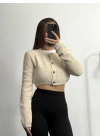 Sheela Crop Hırka - Taş