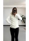 Silver Şişme Mont - Beyaz