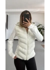 Silver Şişme Mont - Beyaz