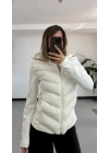 Silver Şişme Mont - Beyaz