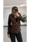 Silver Şişme Mont - Kahve