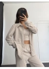 Silvia Gömlek Takım - Bej