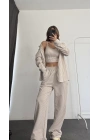 Silvia Gömlek Takım - Bej