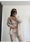 Silvia Gömlek Takım - Bej