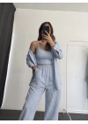 Silvia Gömlek Takım - Mavi
