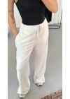 Simli Modal Eşofman - Beyaz