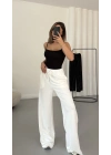 Simli Modal Eşofman - Beyaz