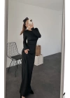 Streç Elbise -Siyah