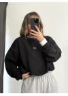 Studio Nakışlı Sweatshirt - Siyah