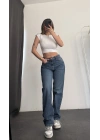 Taylor Wide Leg Jean - Yıkamalı