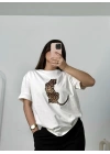 Tiger Oversize Tshirt - Beyaz