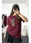 Tiger Oversize Tshirt - Bordo