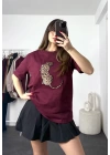 Tiger Oversize Tshirt - Bordo