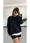 Tshirt Detaylı Sweatshirt - Lacivert