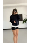 Tshirt Detaylı Sweatshirt - Lacivert