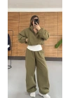 Tshirt Detaylı Takım - Haki